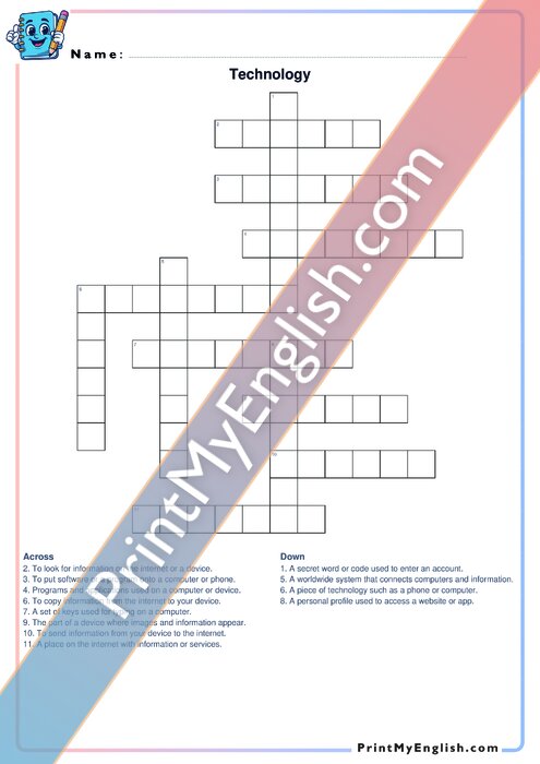 B1 Technology - Crossword