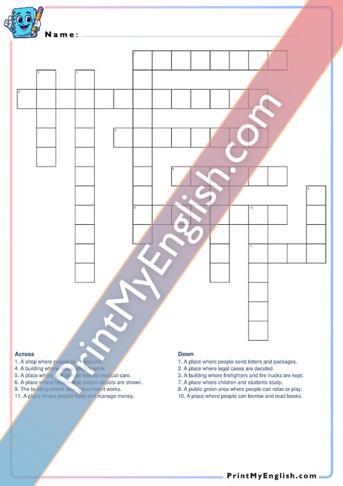 A2 Public Services - Crossword