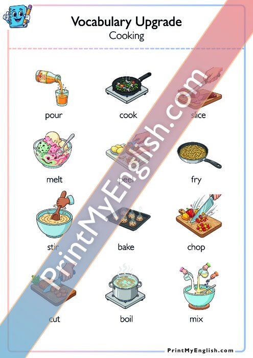 Vcabulary Upgrade - Cooking Verbs