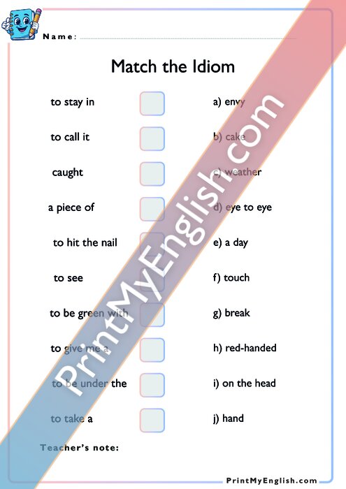 Match the Idiom