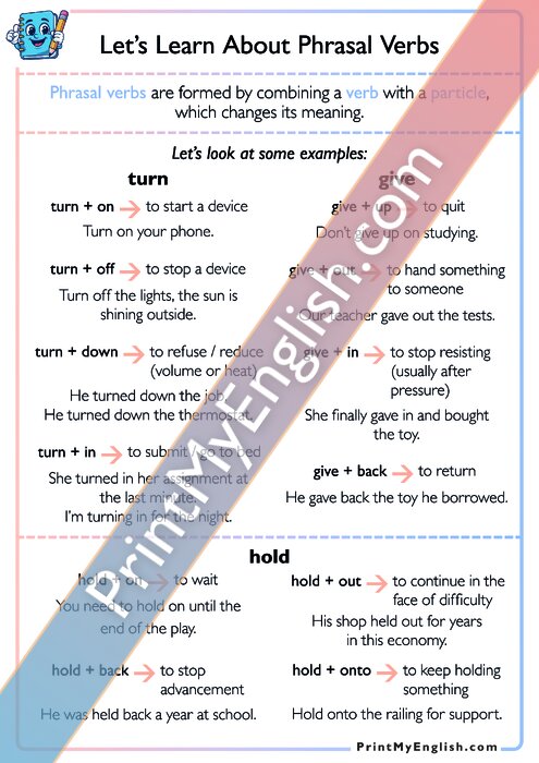 Let's Learn About Phrasal Verbs