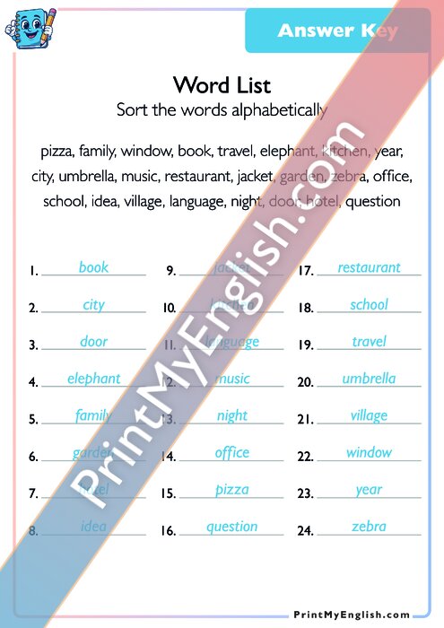 Answer key