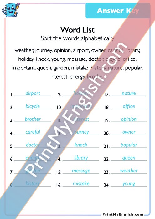 Answer key