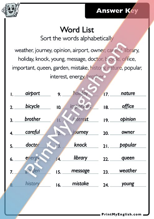 Answer key