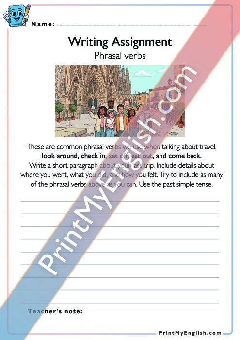 Phrasal Verbs - Writing Assignment - Version 2