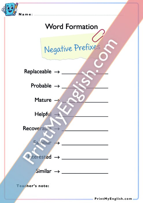 Word Formation - Version 2