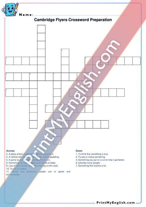 Flyers Crossword Version 1