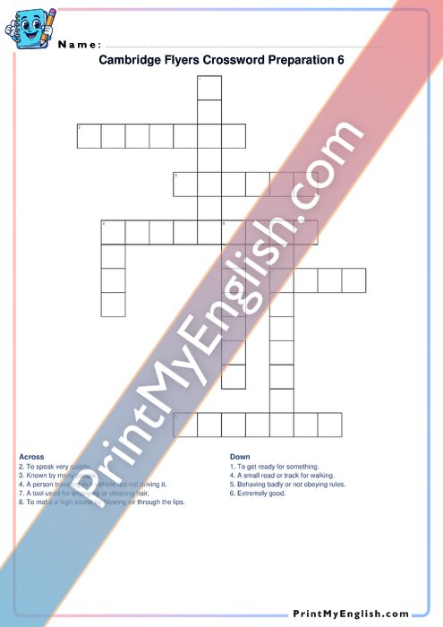 Flyers Crossword Version 6