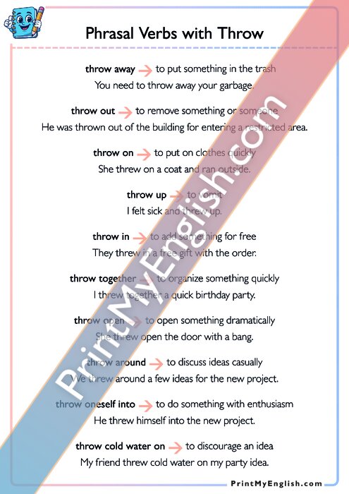 Phrasal Verbs - Throw