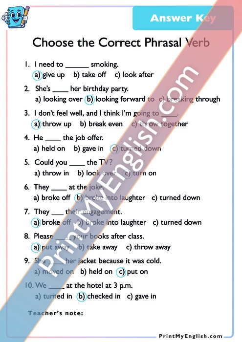 Answer key