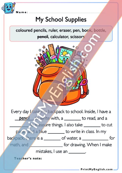 My School Supplies
