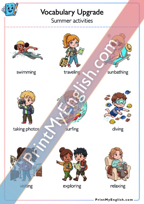 Vocabulary Upgrade - Summer Activities