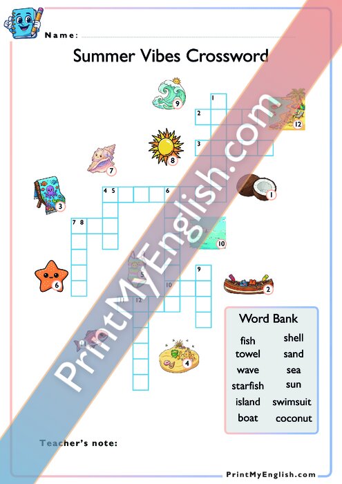 Summer Vibes Crossword