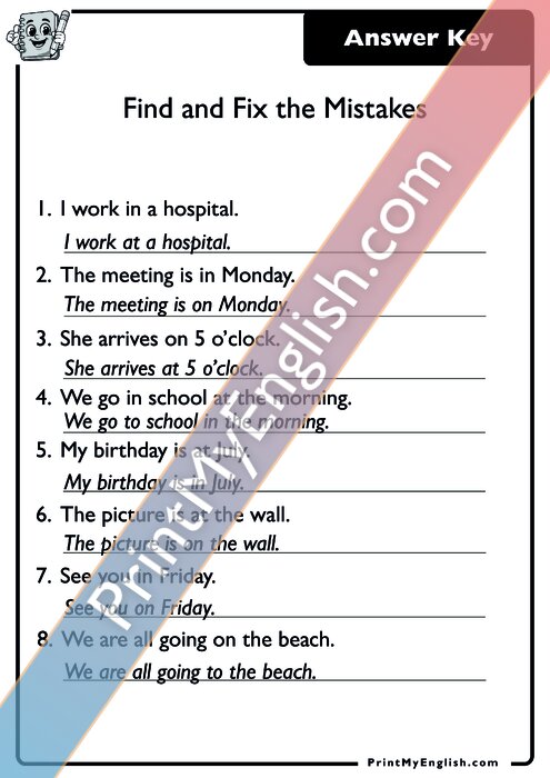 Answer key