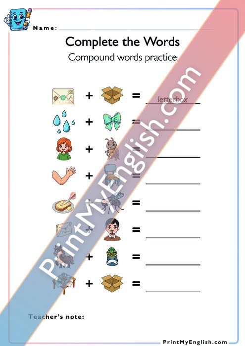 Complete the Compound Words