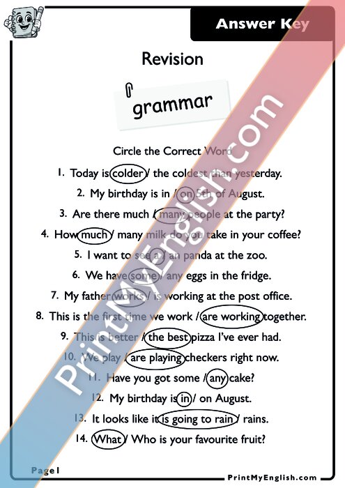 Answer key