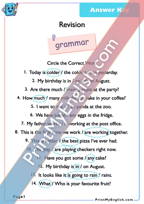 Answer key