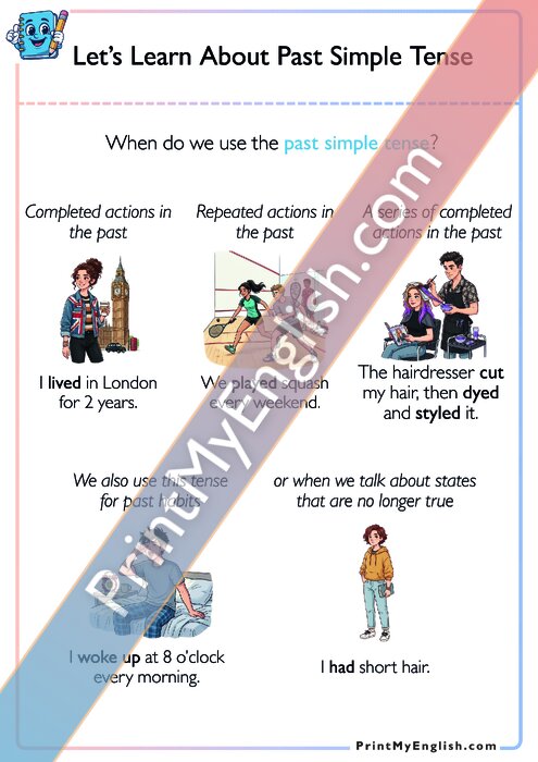 Let's Learn About Past Simple Tense - Positive Form