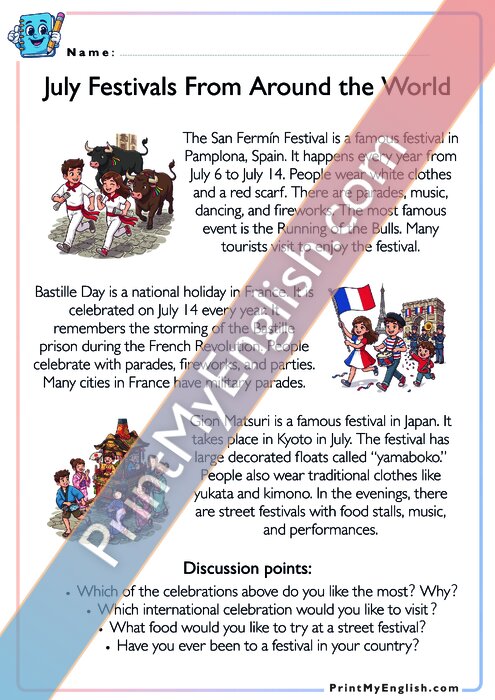 July Festivals From Around the World