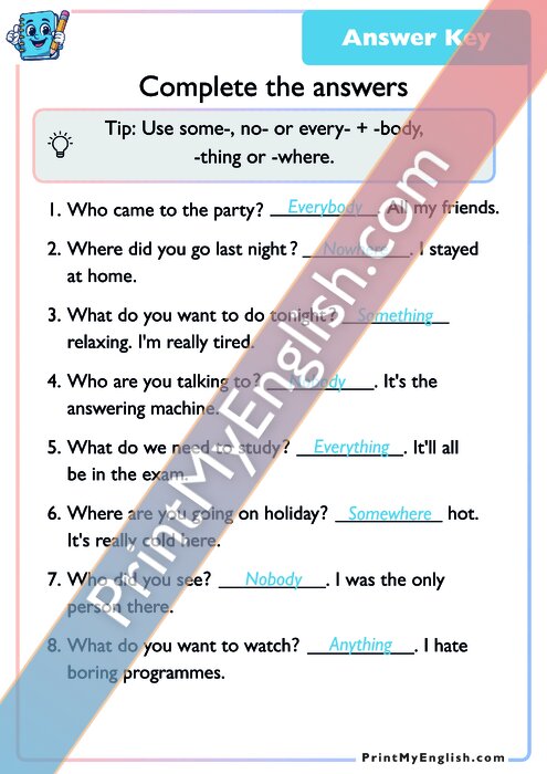 Answer key