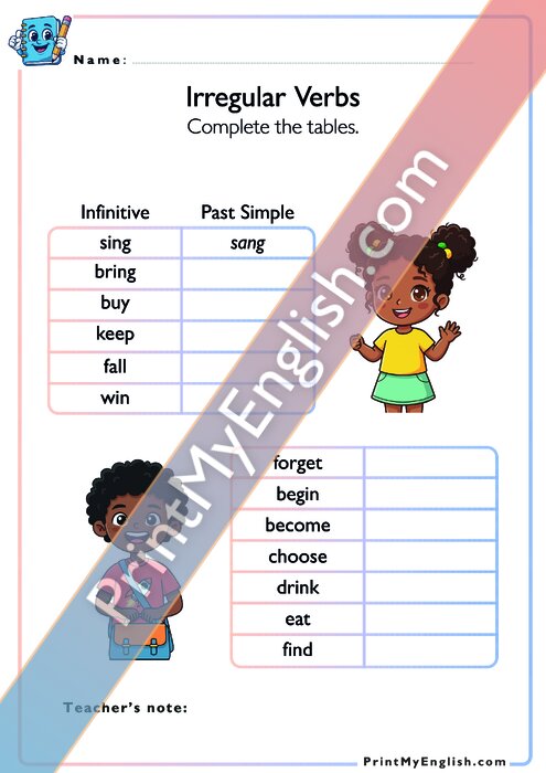 Irregular Verbs - Past Simple