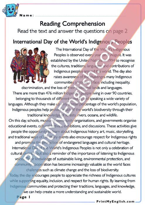 International Day of the World's Indigenous Peoples