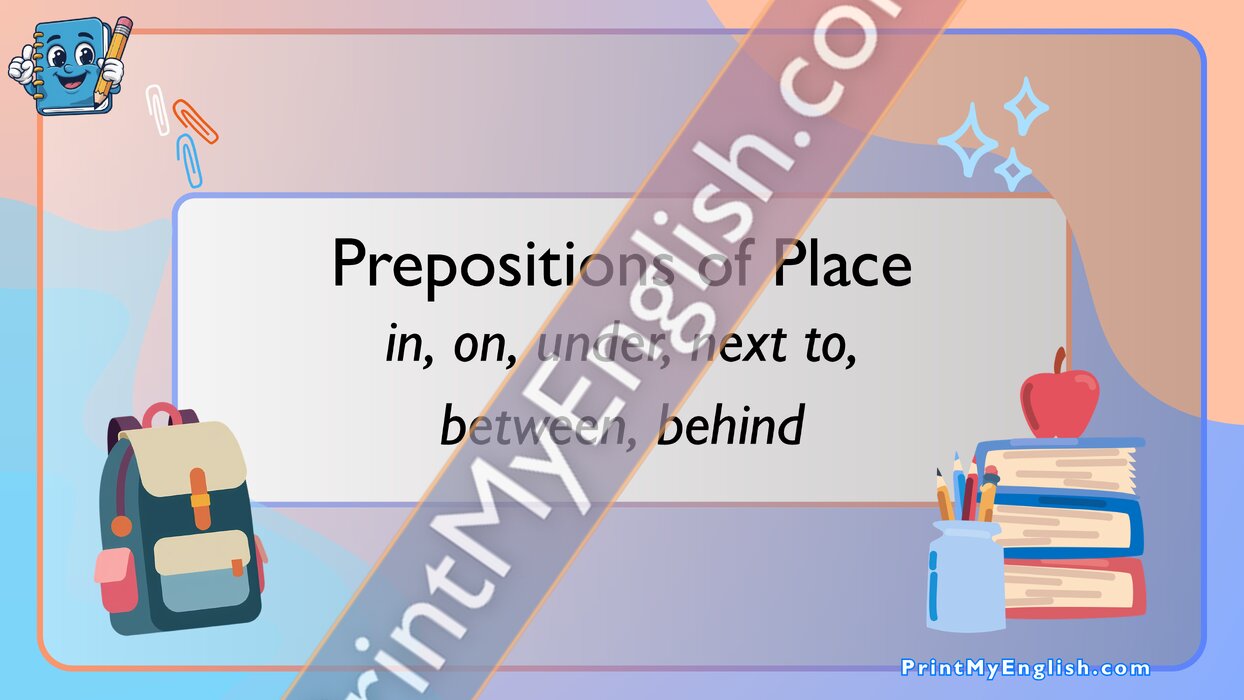 Prepositions of place