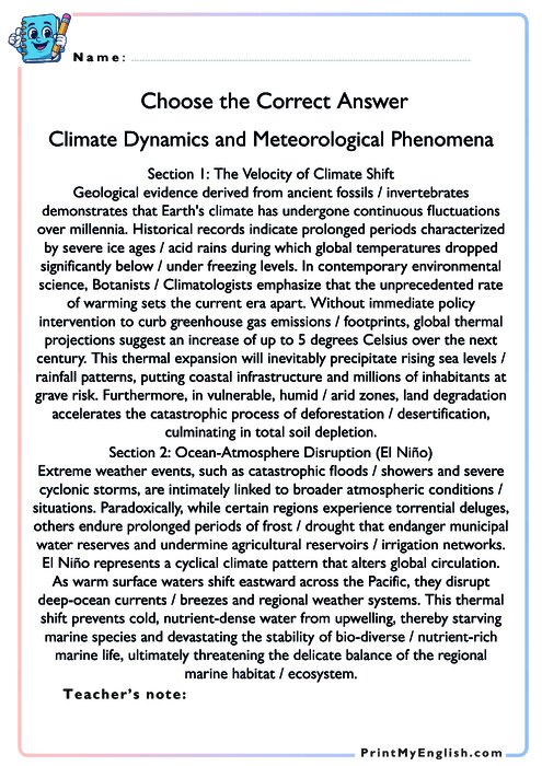 Climate Dynamics and Meteorological Phenomena
