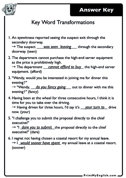Answer key