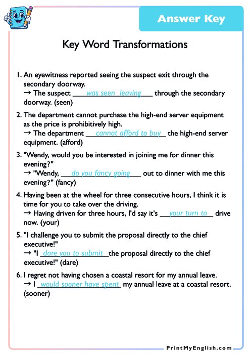 Answer key