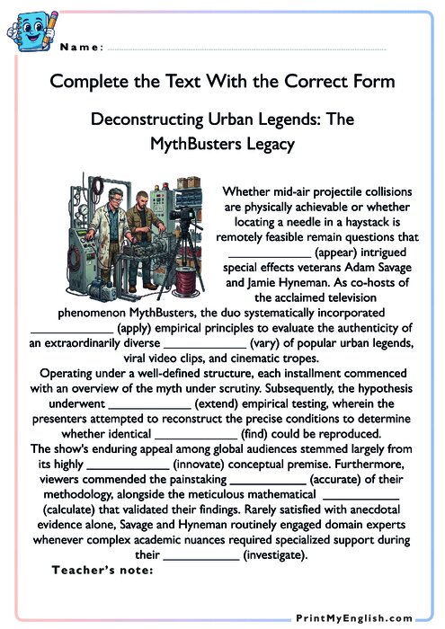 Deconstructing Urban Legends: The MythBusters Legacy