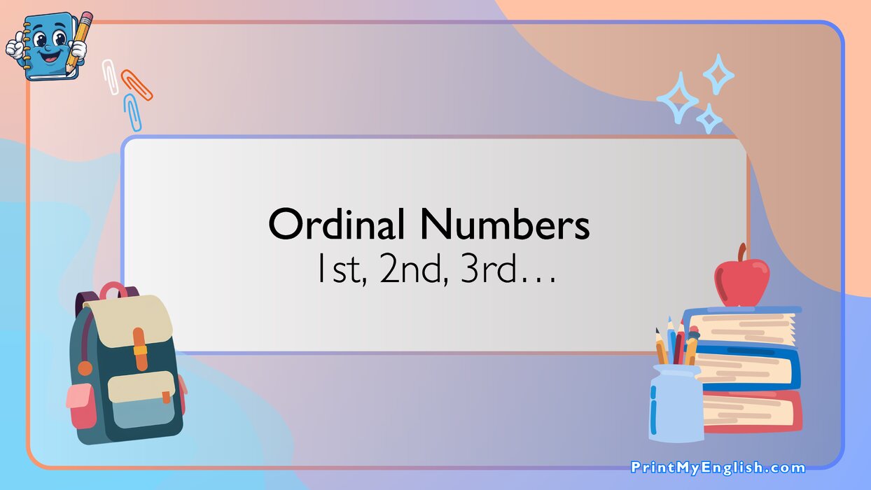 Ordinal Numbers